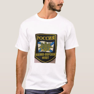emblem för hastig flagga för ryss sjö- t-shirt