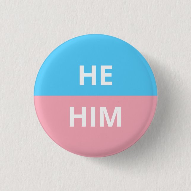 Emblem för He-/HimpronomenTransgender Knapp (Framsida)