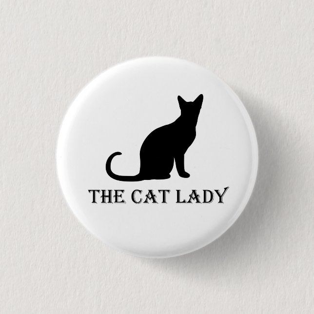 Emblem för kattdamen Pinback knäppas Knapp (Framsida)
