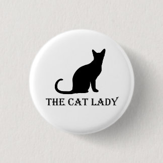 Emblem för kattdamen Pinback knäppas Knapp