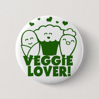 Emblem för Kawaii Veggieälskare Knapp