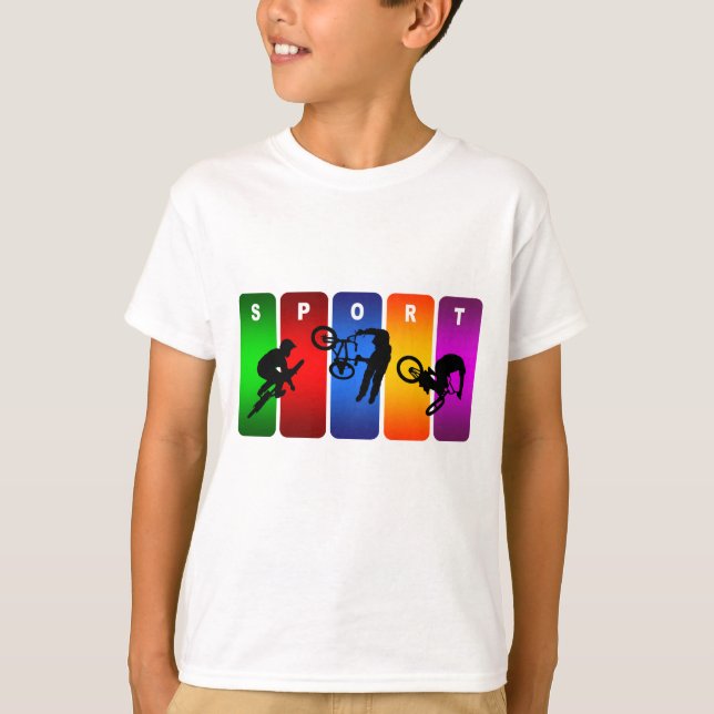 Emblem för multifärgad BMX T-shirt (Framsida)