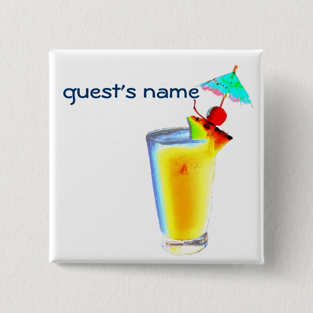 Emblem för namn för coctailparaplydrinkar knapp (Framsida)