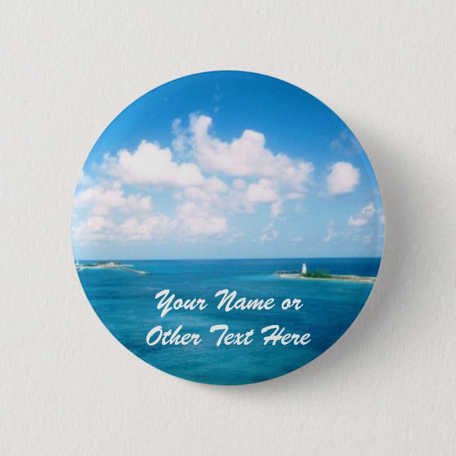 Emblem för namn för Nassau hamnanpassningsbar Knapp (Framsida)