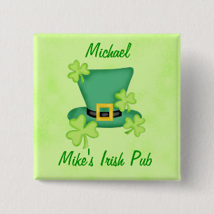 Emblem för namn för Shamrocktop hatirländare Knapp