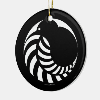 Emblem för NZ-kiwi-/silverFern Julgransprydnad Keramik