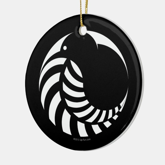 Emblem för NZ-kiwi-/silverFern Julgransprydnad Keramik (Vänster)