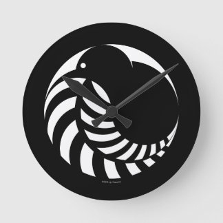 Emblem för NZ-kiwi-/silverFern Rund Klocka