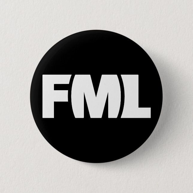 Emblem för officiell FML: FML-vit/svart Knapp (Framsida)