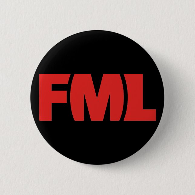 Emblem för officiell FML: Röd/svart FML Knapp (Framsida)