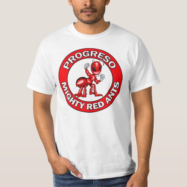 Emblem för Progreso röd myrarunda Tee Shirt (Framsida)