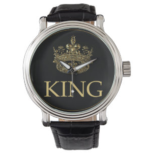 Emblem för Royalet kung och Krona Armbandsur