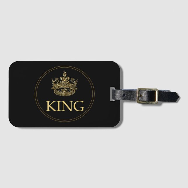 Emblem för Royalet kung och Krona Bagagebricka (Framsida horisontal)