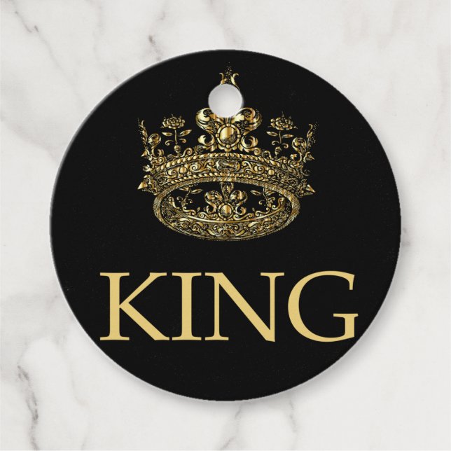 Emblem för Royalet kung och Krona Gåvor Etiketter (Framsida)