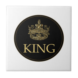 Emblem för Royalet kung och Krona Kakelplatta