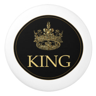 Emblem för Royalet kung och Krona Knopp