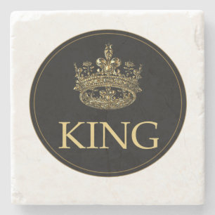 Emblem för Royalet kung och Krona Stenunderlägg