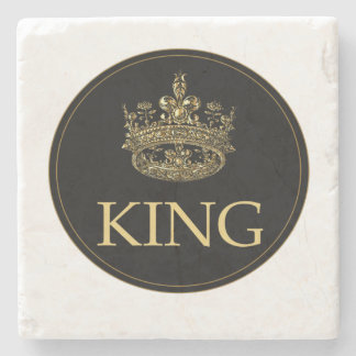 Emblem för Royalet kung och Krona Stenunderlägg