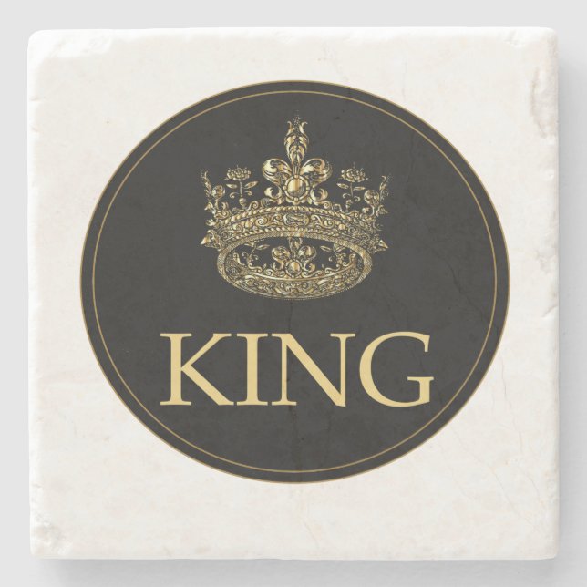 Emblem för Royalet kung och Krona Stenunderlägg (Framsidan)