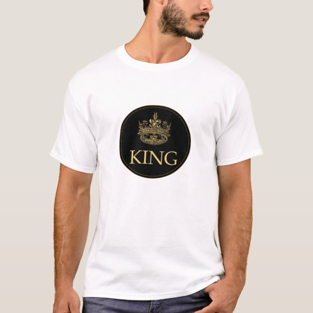 Emblem för Royalet kung och Krona T Shirt (Framsida)
