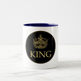 Emblem för Royalet kung och Krona Två-Tonad Mugg