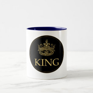 Emblem för Royalet kung och Krona Två-Tonad Mugg