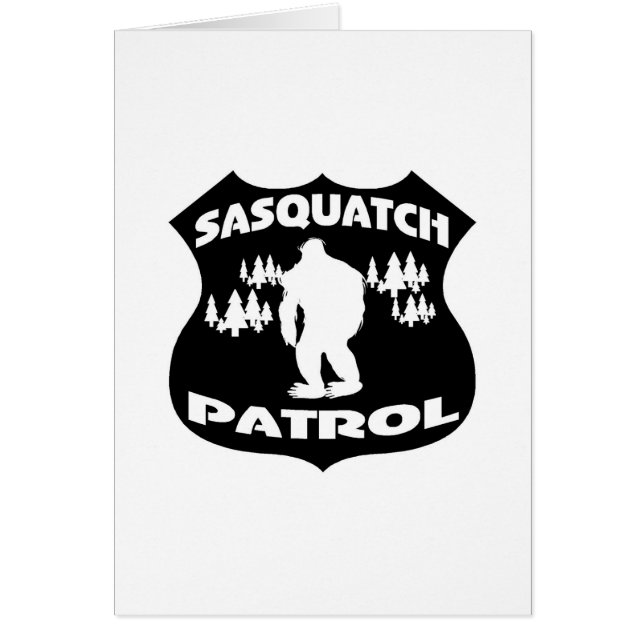 Emblem för Sasquatch patrullskog Hälsningskort (Framsidan)