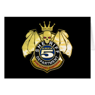 Emblem för sheriffområde 5 hälsningskort