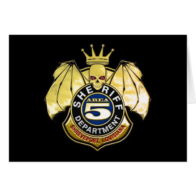 Emblem för sheriffområde 5 hälsningskort (Framsidan Horizontal)