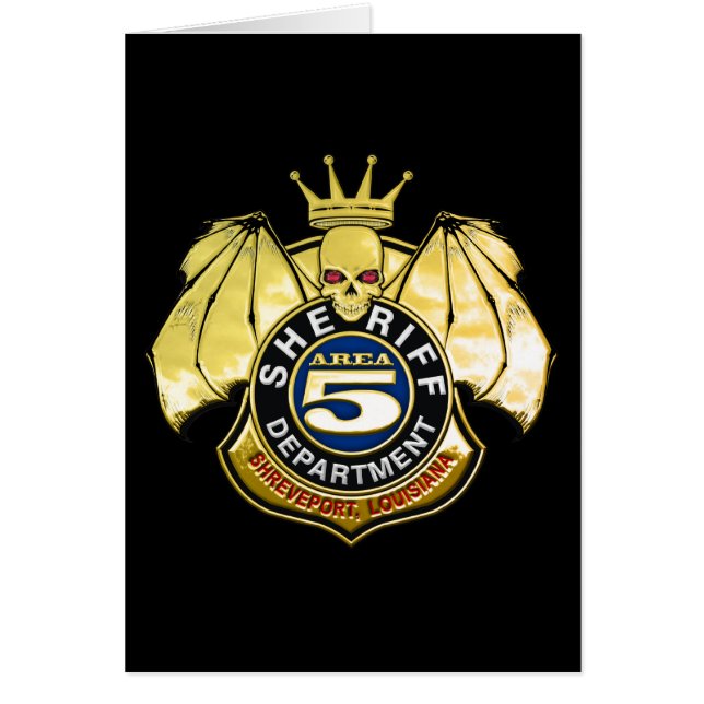 Emblem för sheriffområde 5 hälsningskort (Framsidan)