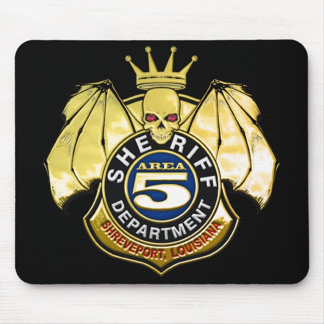 Emblem för sheriffområde 5 musmatta (Framsidan)