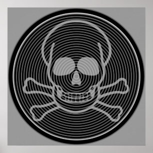 Emblem för Skull och korsben Poster