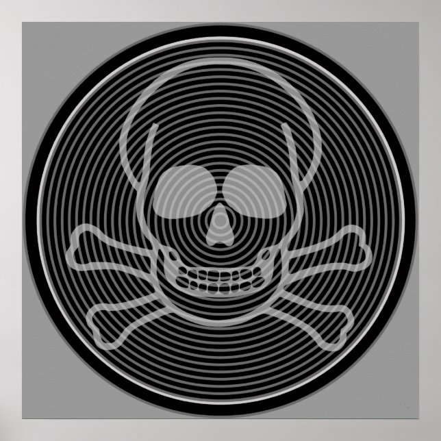 Emblem för Skull och korsben Poster (Framsidan)