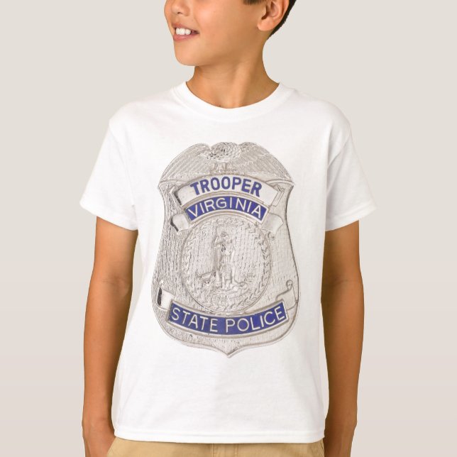 Emblem för Virginia statligt Trooperpolis T-shirt (Framsida)