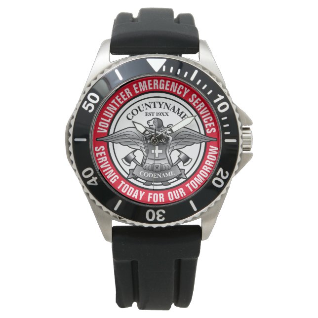 Emblem för volontärtjänst för Akut Armbandsur (Framsida)