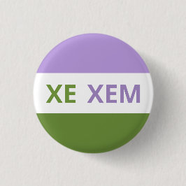 Emblem för Xe-/XempronomenGenderqueer flagga Knapp
