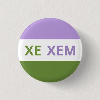 Emblem för Xe-/XempronomenGenderqueer flagga Knapp