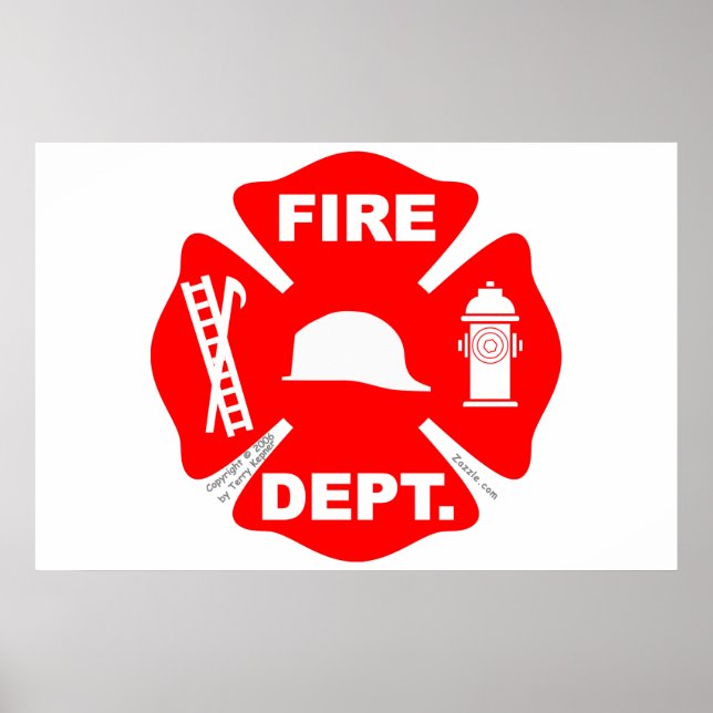 Emblem från brandavdelningen - Poster (Framsidan)
