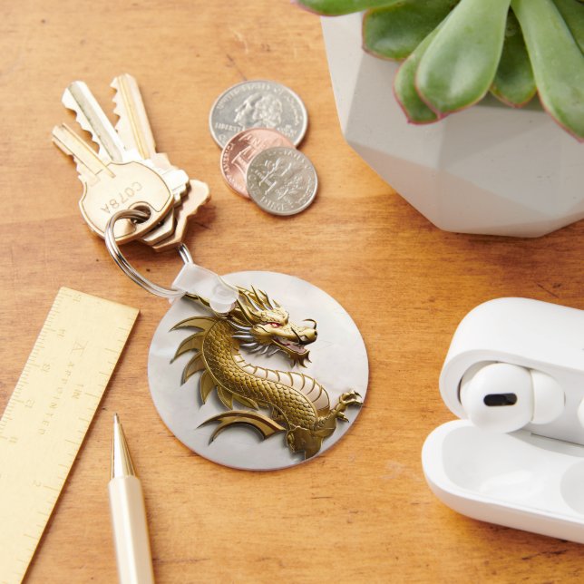 Emblem i 3D Guld Nyckelring (Skrivbord)