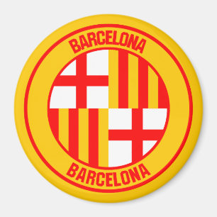 Emblem i Barcelonarundan Magnet