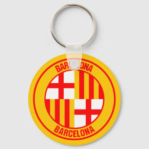 Emblem i Barcelonarundan Nyckelring