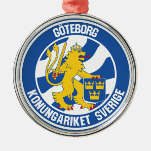 Emblem i Göteborgsrundan Julgransprydnad Metall
