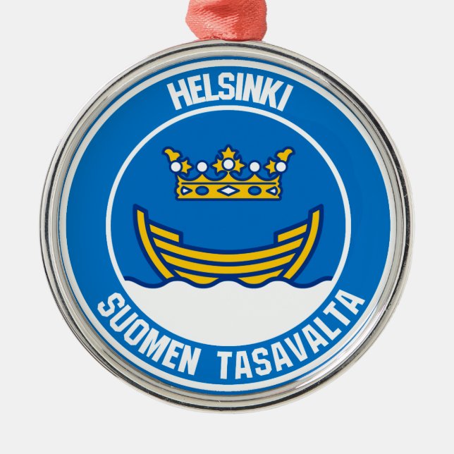 Emblem i Helsingforsrundan Julgransprydnad Metall (Framsidan)