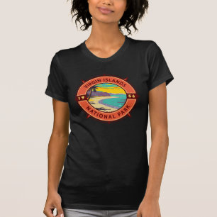 Emblem i Jungfruöarna Nationalparken Retro Compass T Shirt