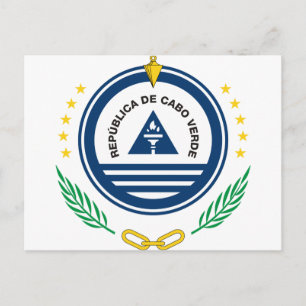 Emblem i Kap Verde Brasão de armas de Cabo Verde Vykort