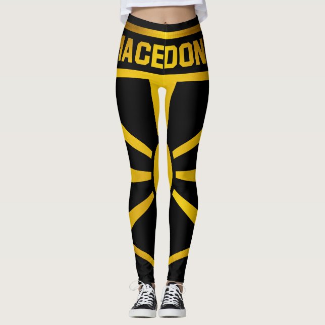 Emblem i Makedonien Leggings (Framsida)