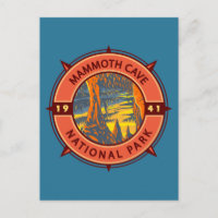 Emblem i mammoth Cave nationalpark Retro Compass