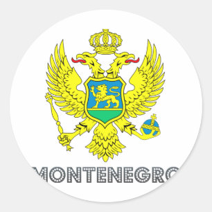 Emblem i Montenegro Runt Klistermärke