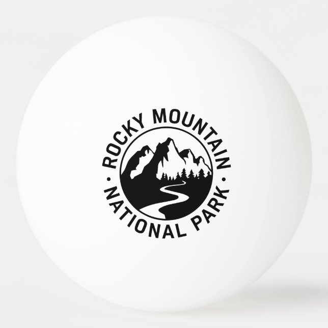 Emblem i nationalparken Rocky Mountain Pingisboll (Framsidan)