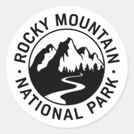 Emblem i nationalparken Rocky Mountain Runt Klistermärke